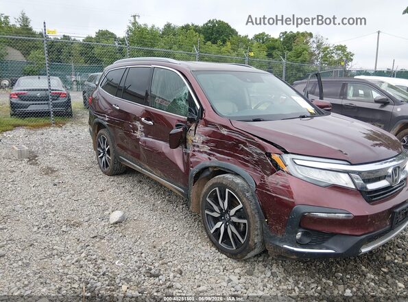 5FNYF6H94KB018884 2019 HONDA PILOT Burgundy Vista frontal