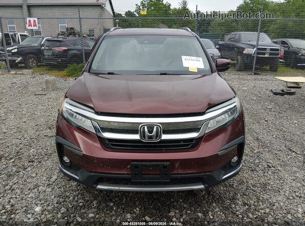 5FNYF6H94KB018884 2019 HONDA PILOT Burgundy Vista del cuadro de instrumentos