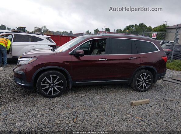 5FNYF6H94KB018884 2019 HONDA PILOT Burgundy Vista interior de 360 grados