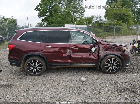5FNYF6H94KB018884 2019 HONDA PILOT Burgundy Vista interior trasera