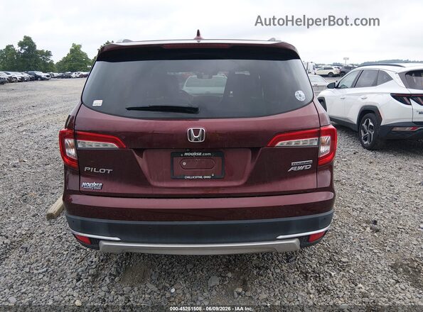 5FNYF6H94KB018884 2019 HONDA PILOT Burgundy 