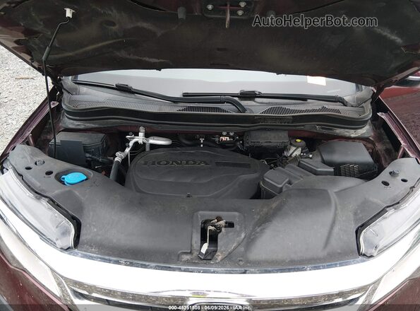 5FNYF6H94KB018884 2019 HONDA PILOT Burgundy Vista trasera
