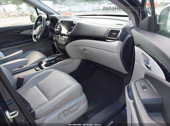 5FNYF6H95KB074395 2019 HONDA PILOT Blue Front interior view