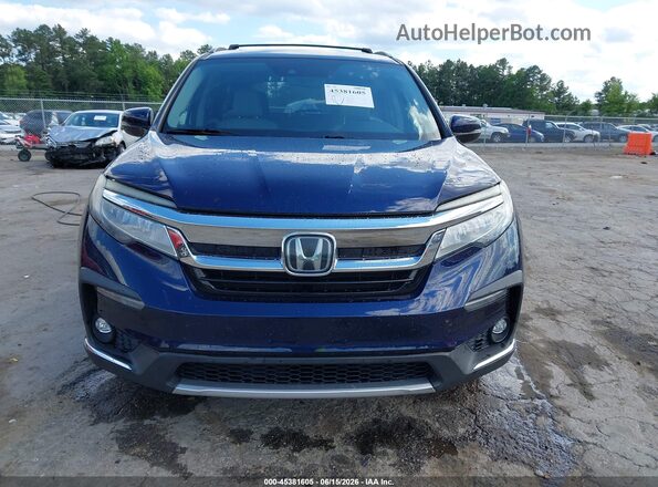 5FNYF6H95KB074395 2019 HONDA PILOT Blue Instrument cluster view