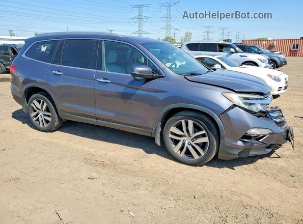 5FNYF6H96JB064215 2018 HONDA PILOT Gray Front right