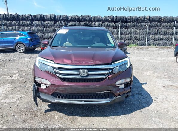 5FNYF6H97HB013123 2017 HONDA PILOT Burgundy Вид щитка приладів
