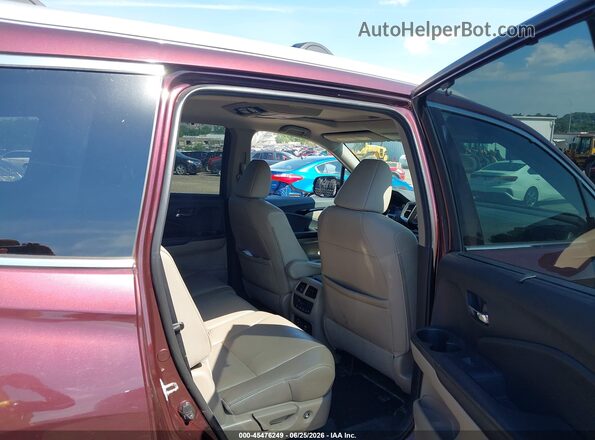 5FNYF6H97HB013123 2017 HONDA PILOT Burgundy Вид наклейки з VIN-кодом