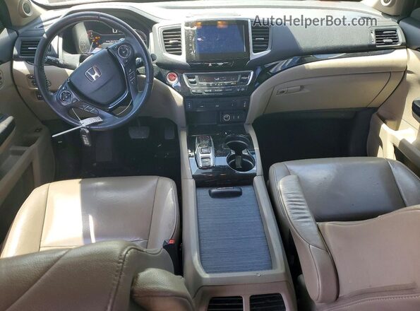 5FNYF6H98HB010733 2017 HONDA PILOT White Вид панелі приладів