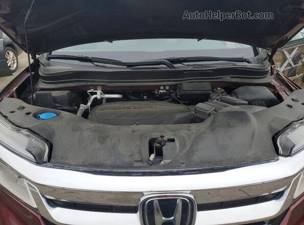 5FNYF6H98MB076760 2021 HONDA PILOT Burgundy Engine compartment view