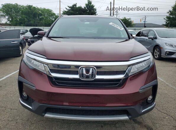 5FNYF6H98MB076760 2021 HONDA PILOT Burgundy Front view