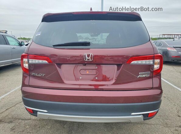 5FNYF6H98MB076760 2021 HONDA PILOT Burgundy Rear view