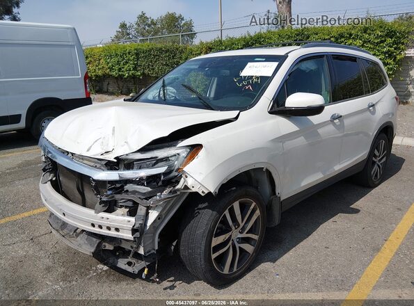 5FNYF6H99JB012027 2018 HONDA PILOT White Առջևի ձախ երեք քառորդ տեսարան