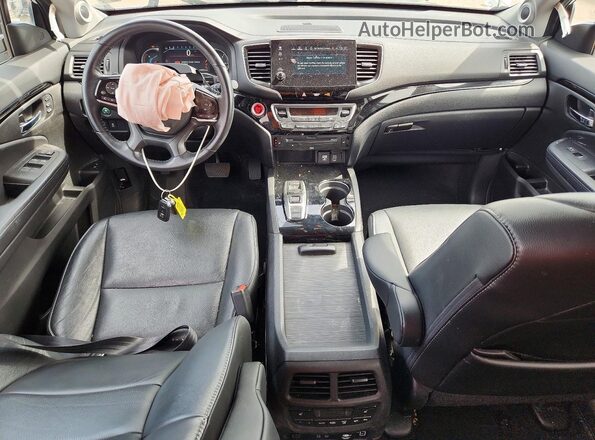 5FNYF6H9XKB073209 2019 HONDA PILOT White Առջևի վահանակի տեսք