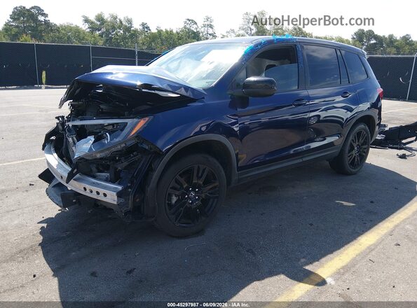5FNYF7H20KB004098 2019 HONDA PASSPORT Dark Blue წინა მარცხენა ხედი სამი მეოთხედიდან