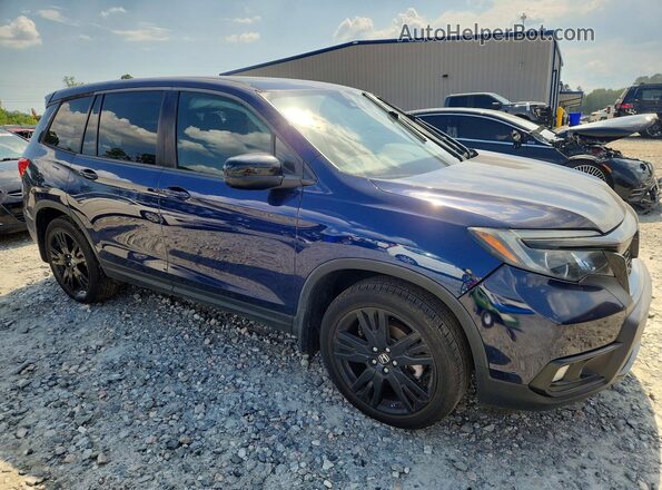 5FNYF7H24KB009997 2019 HONDA PASSPORT Blue Առջևի աջ