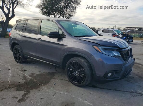 5FNYF7H27KB007077 2019 HONDA PASSPORT Gray Front right