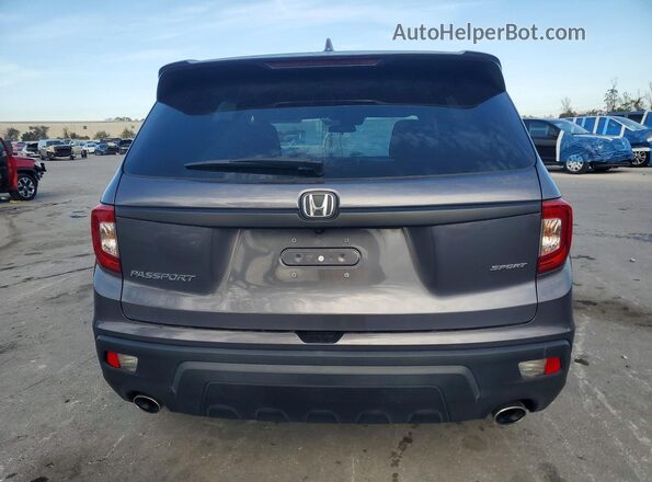 5FNYF7H27KB007077 2019 HONDA PASSPORT Gray Rear view