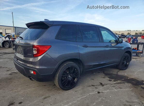 5FNYF7H27KB007077 2019 HONDA PASSPORT Gray Rear right