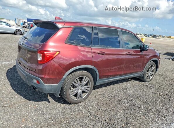 5FNYF7H56MB003325 2021 HONDA PASSPORT Maroon Tył prawy