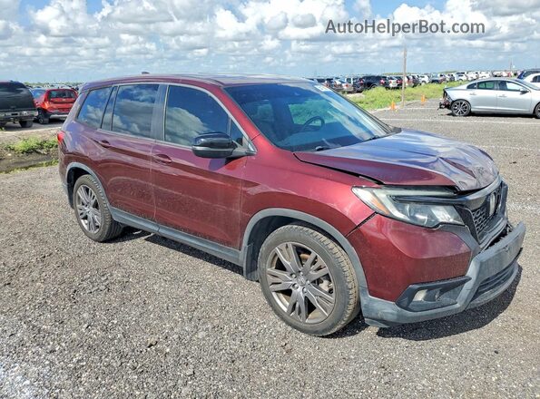 5FNYF7H56MB003325 2021 HONDA PASSPORT Maroon Przód prawy