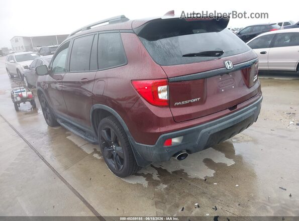5FNYF8H06KB008077 2019 HONDA PASSPORT Бордовый Задняя левая четверть