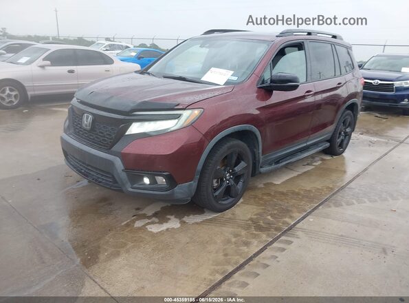 5FNYF8H06KB008077 2019 HONDA PASSPORT Бордовый Передняя левая четверть