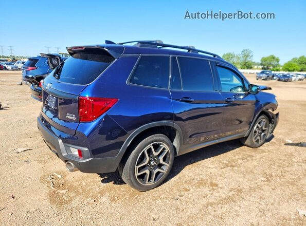 5FNYF8H06NB000744 2022 HONDA PASSPORT Blue Rear right
