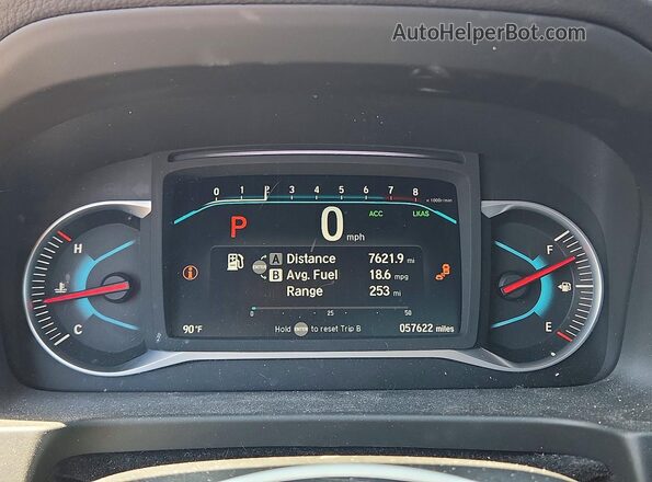 5FNYF8H08MB024722 2021 HONDA PASSPORT Gray ხელსაწყოთა პანელის ხედი