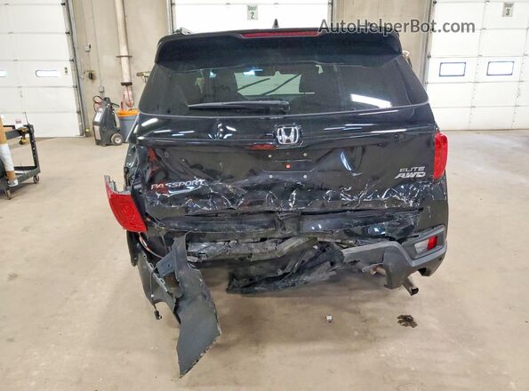 5FNYF8H09NB003685 2022 HONDA PASSPORT Black Вид ззаду