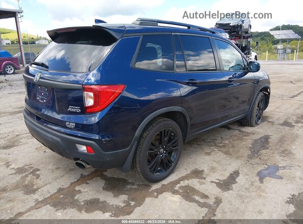 5FNYF8H20KB007248 2019 HONDA PASSPORT Blue უკანა მარჯვენა