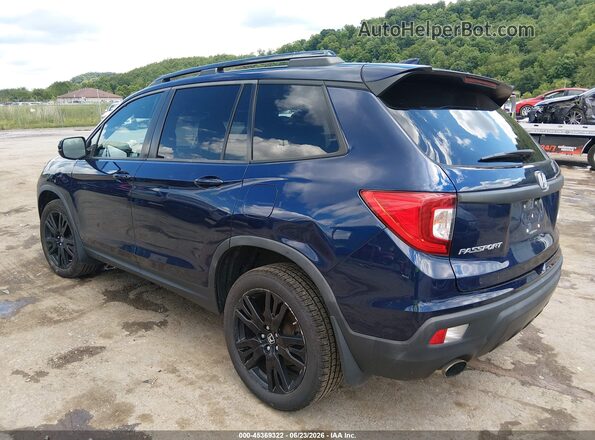 5FNYF8H20KB007248 2019 HONDA PASSPORT Blue უკანა მარცხენა