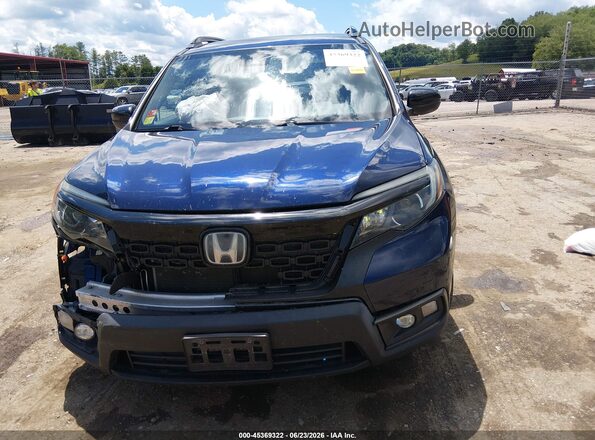 5FNYF8H20KB007248 2019 HONDA PASSPORT Blue ხელსაწყოთა პანელის ხედი