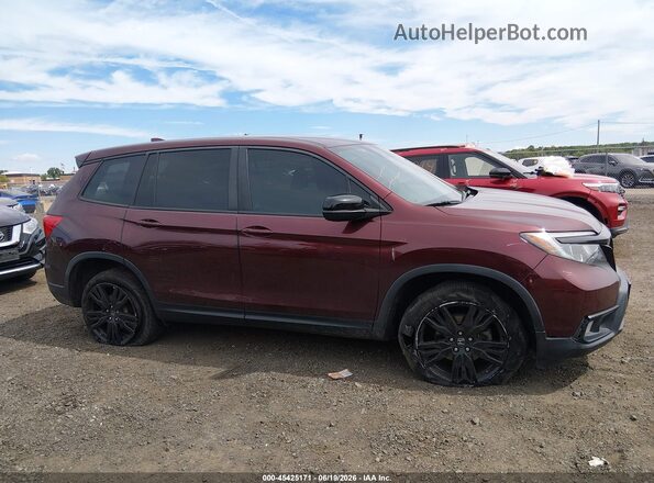 5FNYF8H25KB026541 2019 HONDA PASSPORT Red ხელსაწყოთა პანელის ხედი