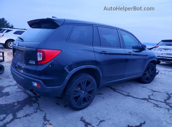 5FNYF8H2XKB023280 2019 HONDA PASSPORT Black Tył prawy