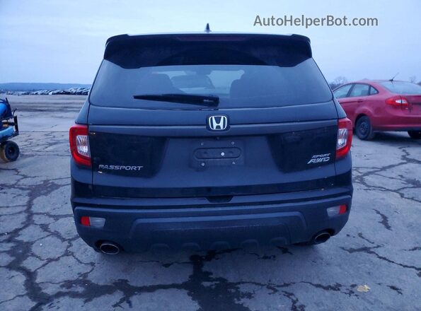 5FNYF8H2XKB023280 2019 HONDA PASSPORT Black Widok z tyłu