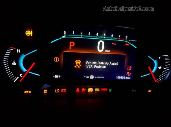 5FNYF8H2XKB023280 2019 HONDA PASSPORT Black Widok zestawu wskaźników