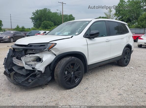 5FNYF8H2XMB001900 2021 HONDA PASSPORT White Vista tres cuartos delantera izquierda