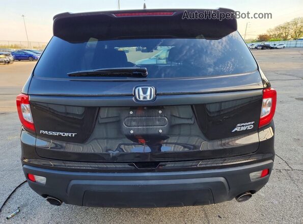 5FNYF8H2XMB020303 2021 HONDA PASSPORT Black Rear view