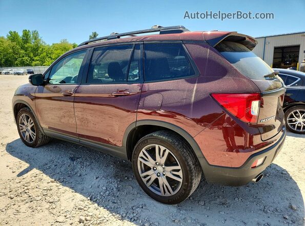 5FNYF8H50MB042613 2021 HONDA PASSPORT Burgundy Rear left