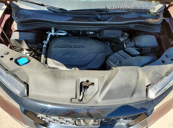 5FNYF8H50MB042613 2021 HONDA PASSPORT Burgundy Engine compartment view