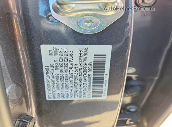 5FNYF8H53MB040287 2021 HONDA PASSPORT Gray Սալոնի 360 աստիճան տեսք