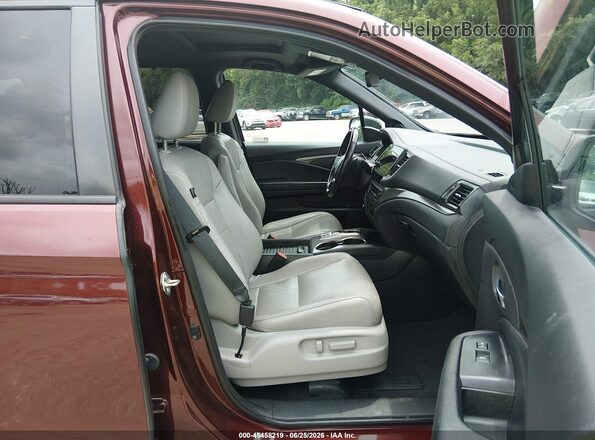 5FNYF8H55KB029725 2019 HONDA PASSPORT Burgundy Widok wnętrza z przodu