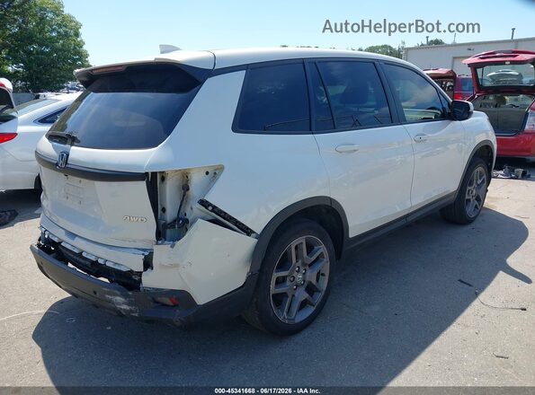 5FNYF8H55NB018678 2022 HONDA PASSPORT White Trasero derecho