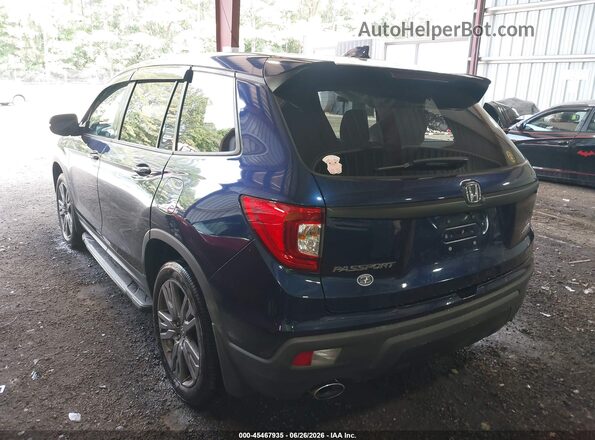 5FNYF8H59KB029176 2019 HONDA PASSPORT Синий Задняя левая четверть