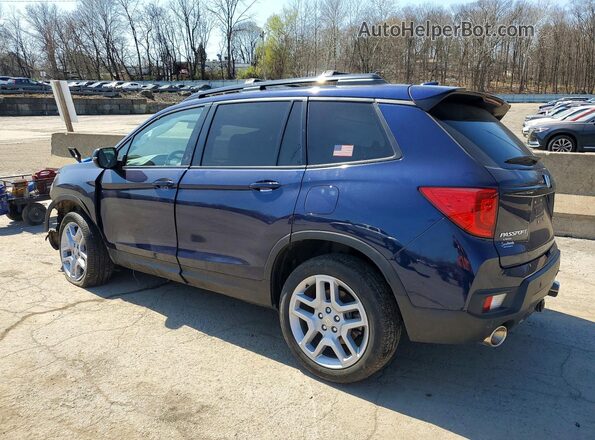 5FNYF8H59RB013375 2024 HONDA PASSPORT Blue Trasero izquierdo