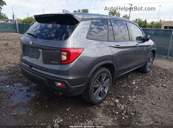 5FNYF8H5XLB019371 2020 HONDA PASSPORT Gray Trasero derecho