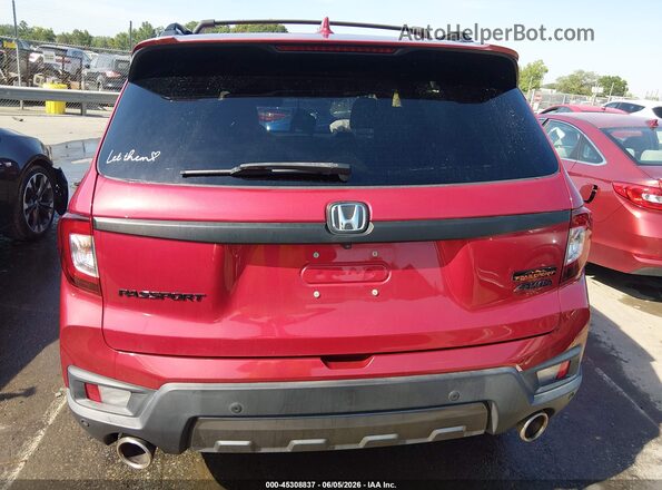 5FNYF8H60NB006799 2022 HONDA PASSPORT Red Вид задньої частини салону