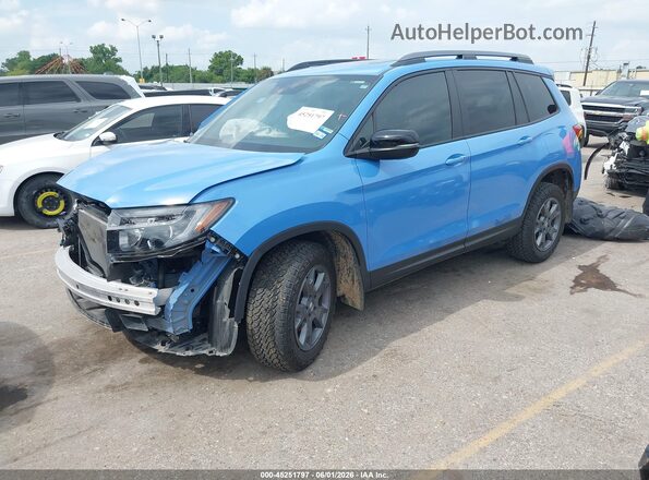 5FNYF8H64RB018301 2024 HONDA PASSPORT Blue Передня ліва чверть