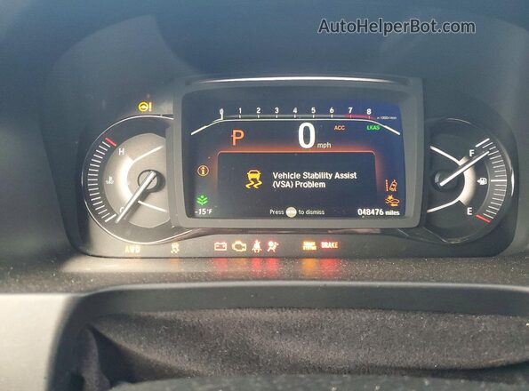 5FNYF8H65RB003953 2024 HONDA PASSPORT White Вид щитка приладів