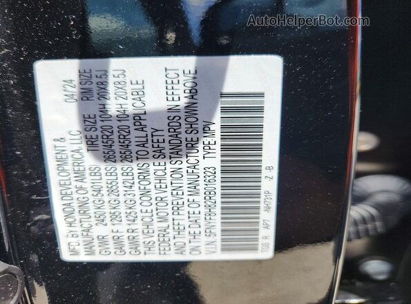 5FNYF8H82RB016323 2024 HONDA PASSPORT Black 